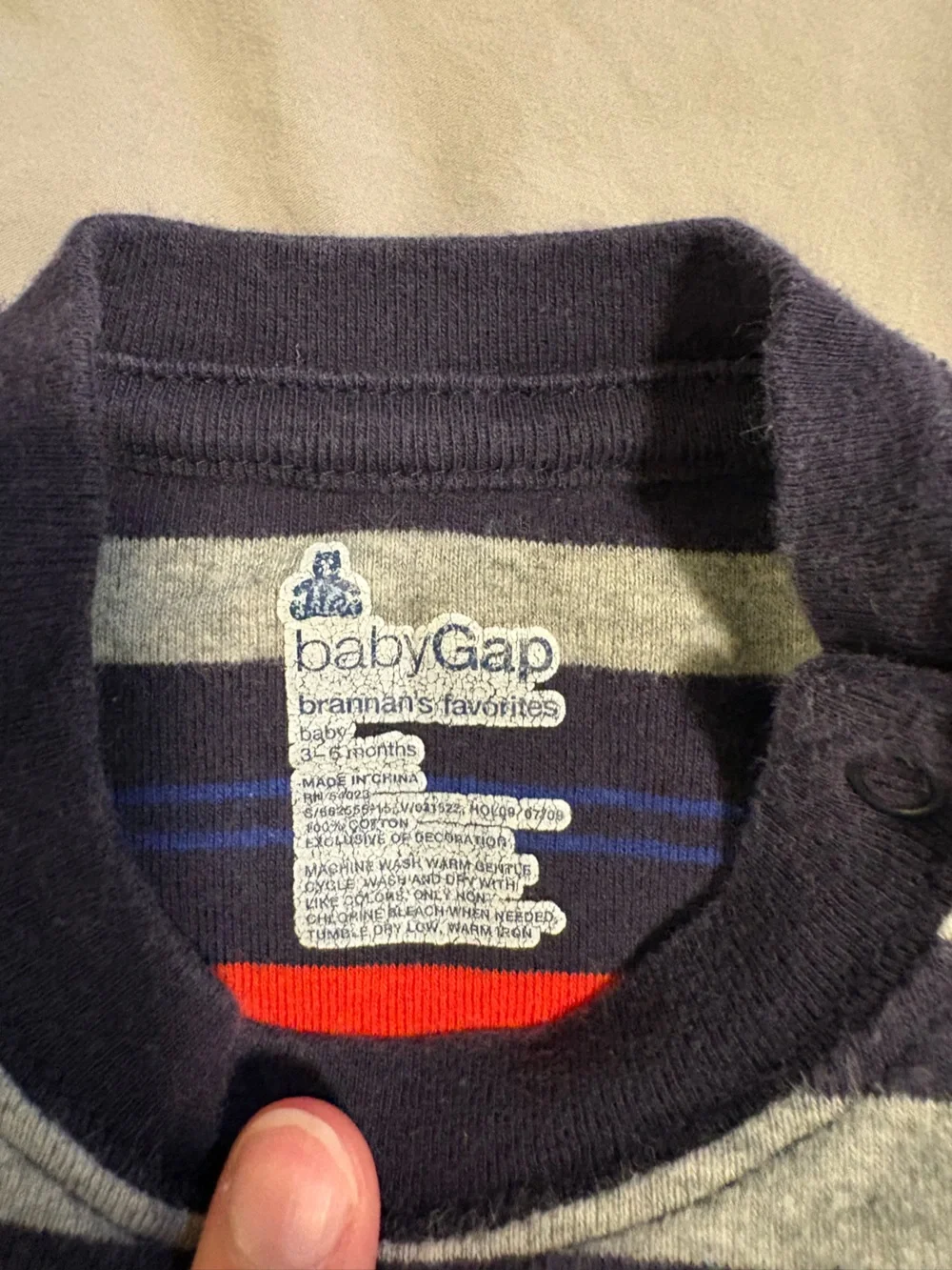 BabyGAP & Old Navy 3-6M Matching LongSleeve Outfit Set - Navy and Red